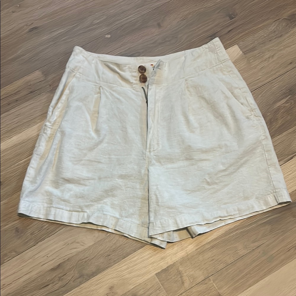 Marine Layer Cream High Waist Shorts